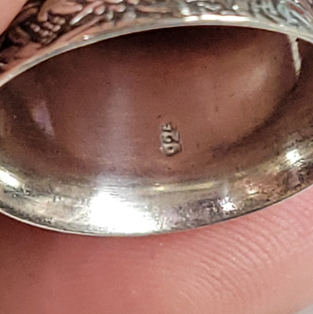 HANDMADE GENUINE MOONSTONE SPINNER RING .925 - Picture 3 of 3